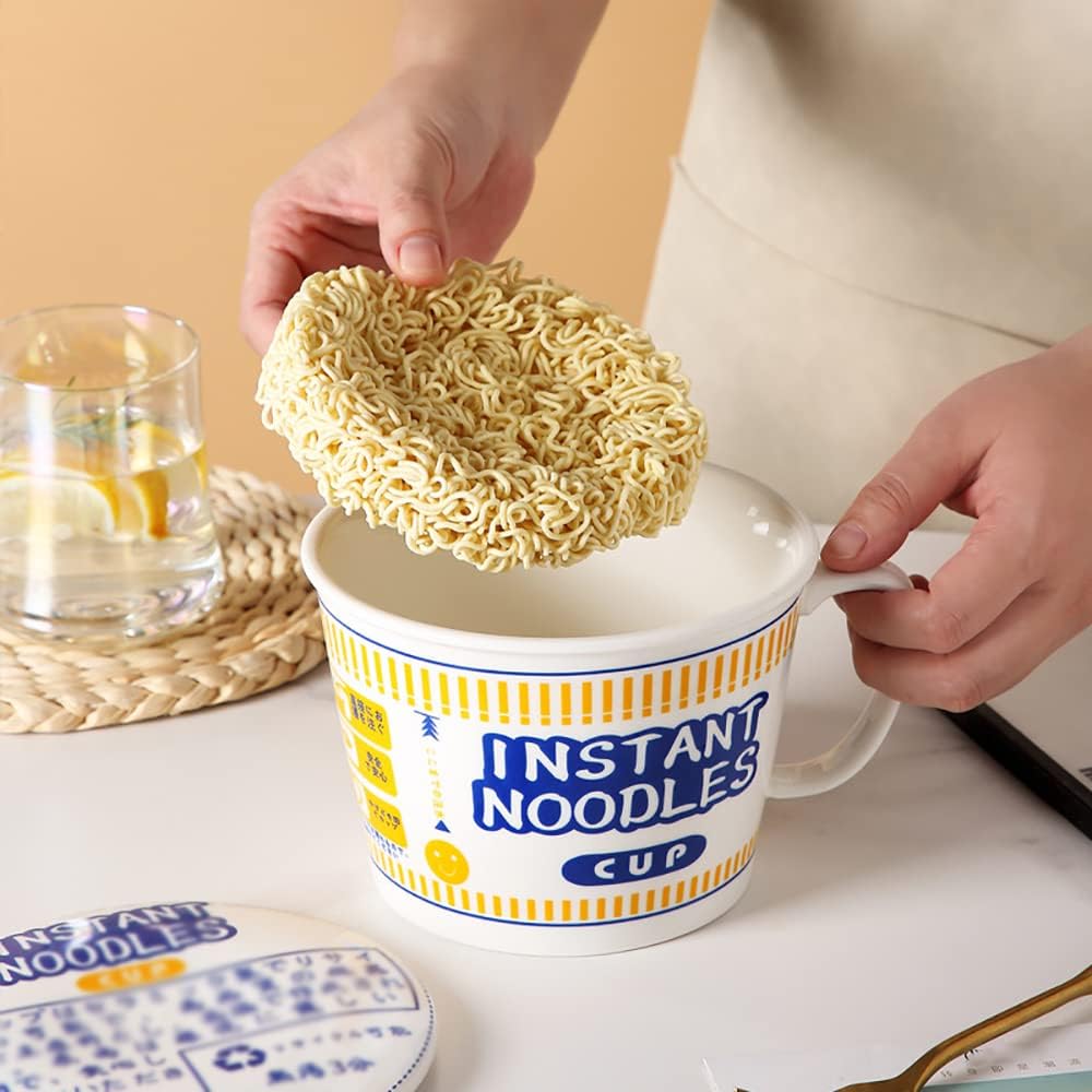 サラダボウル、ディナーボウル、ラーメンボウル、クリエイティブセラミックインスタントヌードルボウル、ラーメンボウルセット、スープ、麺、フォー、うどん、ラーメン愛好家へのギフト用の大きなラーメンボウル (Color : Blue)