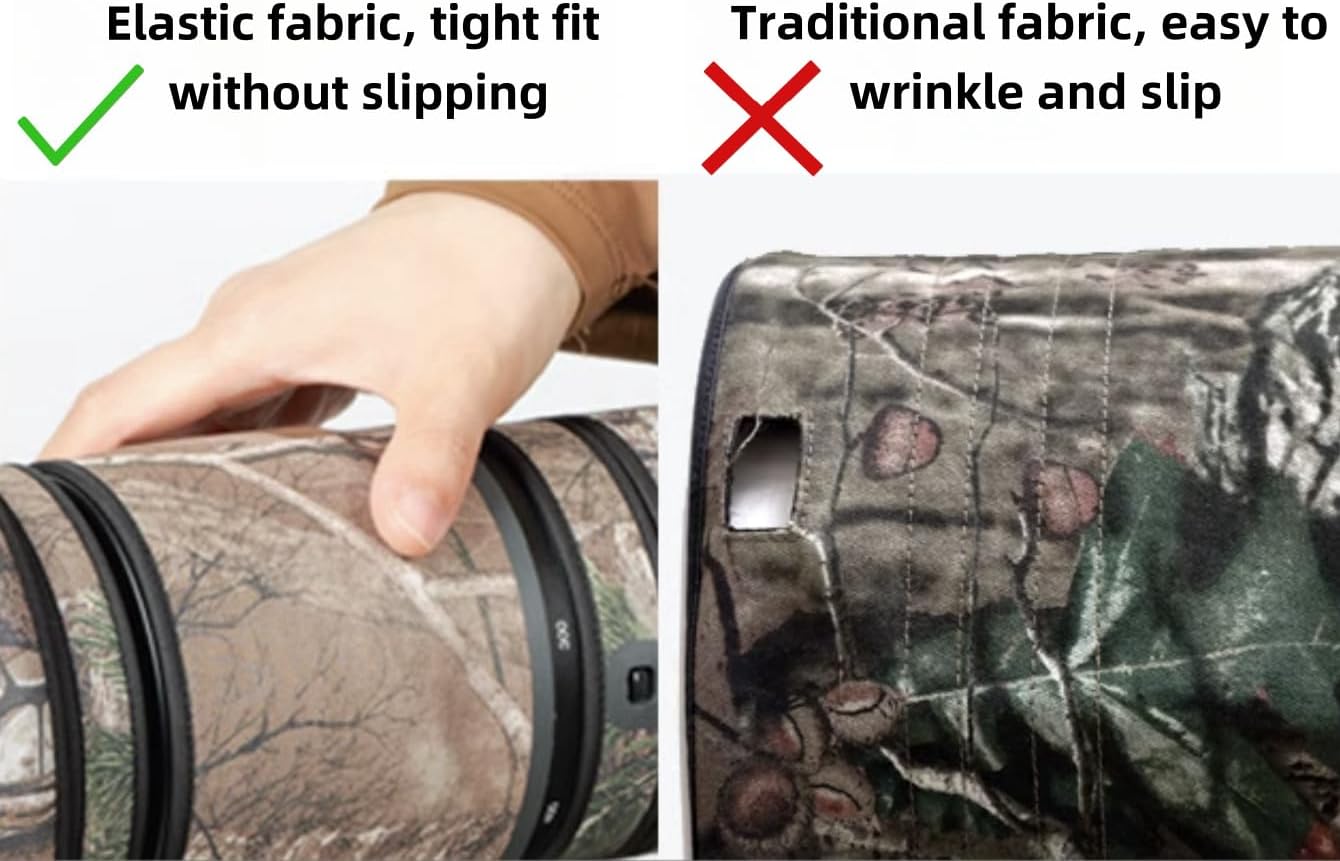 XCOAT Waterproof Camera Lens Coat for Canon RF 24-70mm F2.8 L USM, Camera Camouflage Rain Cover Lens Protective Sleeve (Jungle Camo)