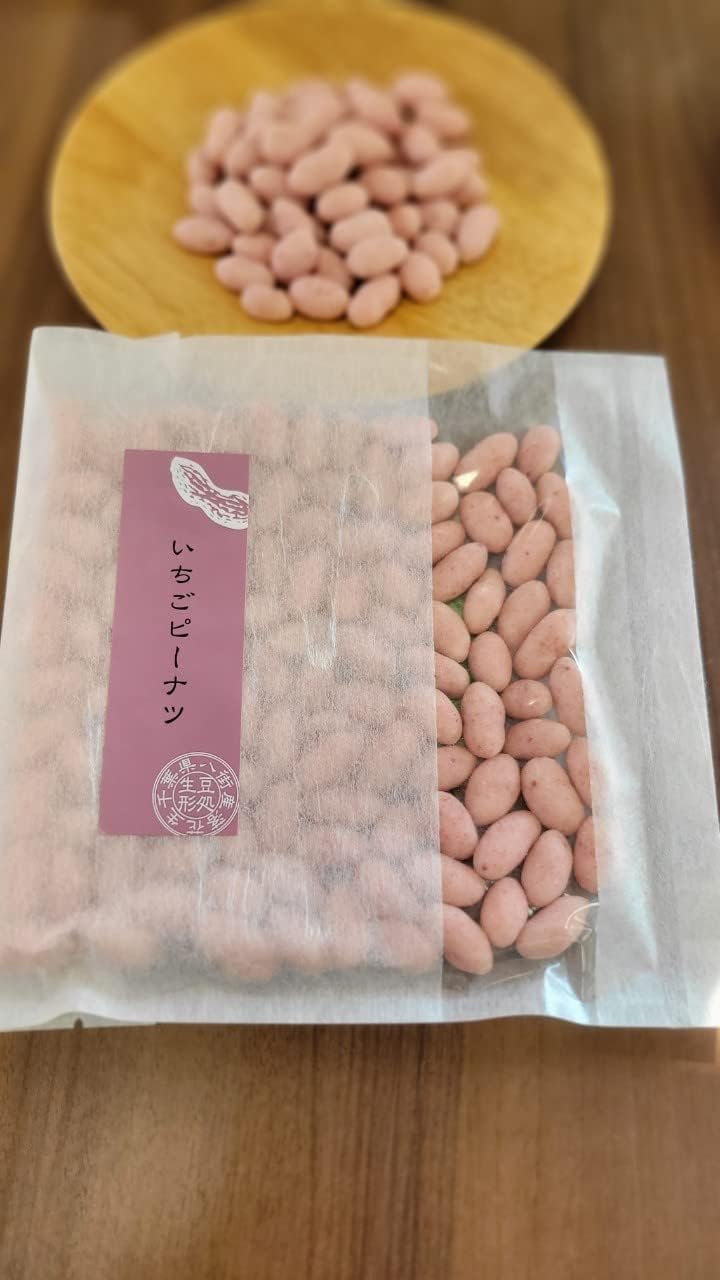 Peanuts from Yachimata Chiba Prefecture, Peanuts, Strawberry, Blueberry Peanuts, Set of 2, 4.3 oz (110 g), No Fragrance, Coloring, Preservatives, Manufactured in Our Own Factory Original Soft Coating