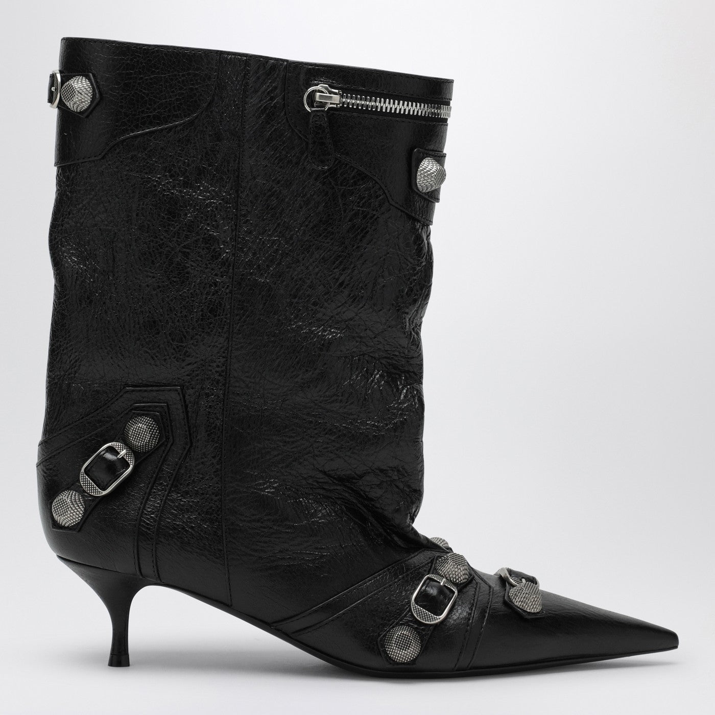 Balenciaga Cagoleワイドブラックアンクルブーツ - Image 4