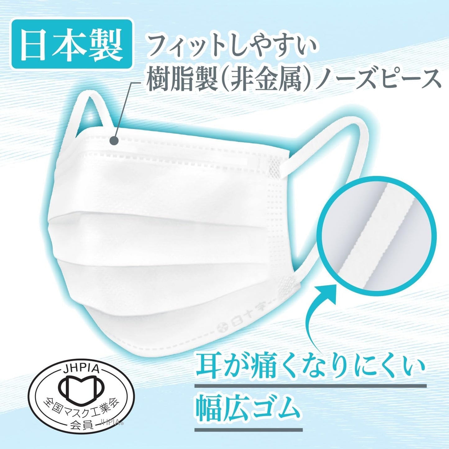 Hakujouji Surgical Mask Premium, Normal, 50 Pieces, JIS Standard Medical Masks, Class II