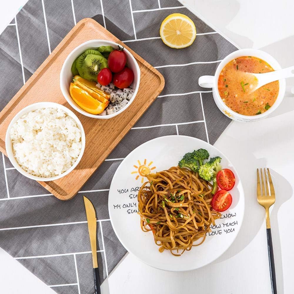 Ceramic Dinnerware Set, Home Rice Salad Noodle Bowl, Pasta Noodle Cereal Salad Soba Udon