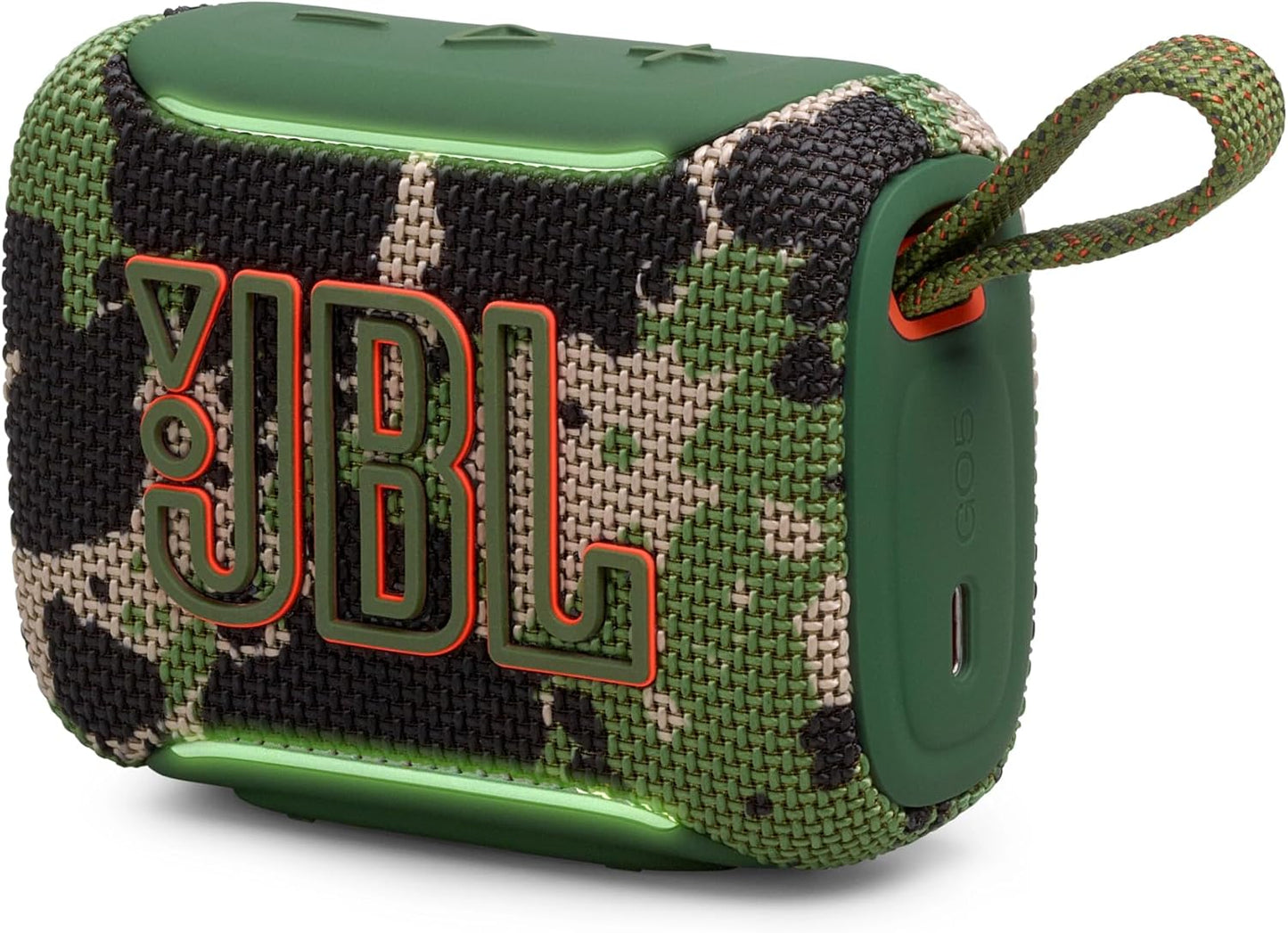 JBL GO5 Bluetooth Speaker, USB C Charging, IP68 Dustproof, Waterproof, Lossless Playback, Ambient Edge Light, AirTouch, Stereo Pairing, Compact, App Compatible, Auracast Compatible, Passive Radiator