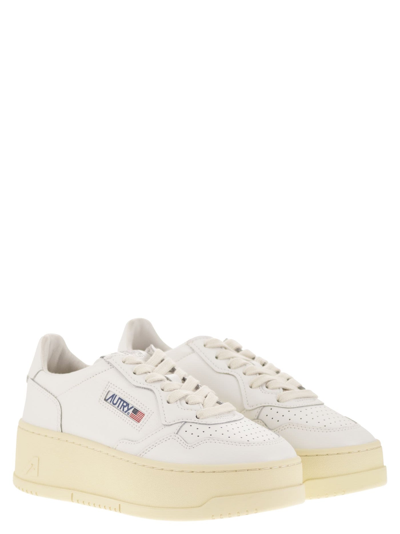 Autry Medalist Platform Leather Trainers - Image 4