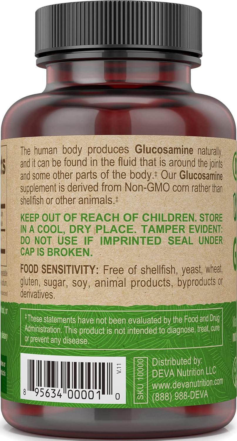 Deva Vegan Vitamins Glucosamine Tablets, 90-Count Bottle by Deva Vegan Vitamins