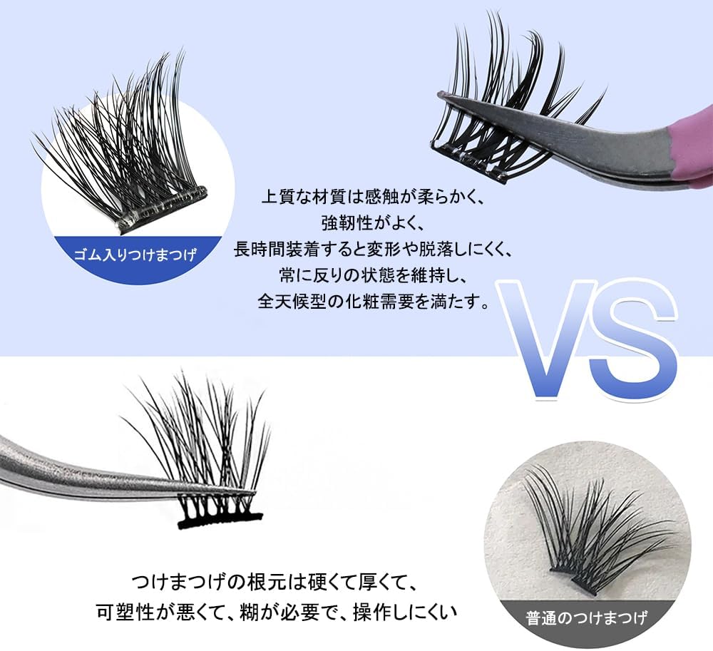 False Eyelashes Glued False Eyelashes for Parts, Self Adhesive, No Glue Needed, Self Glued Large Capacity, Makeup for Women, Natural Makeup, Soft and Comfortable for Beginners, Easy to Use, 100