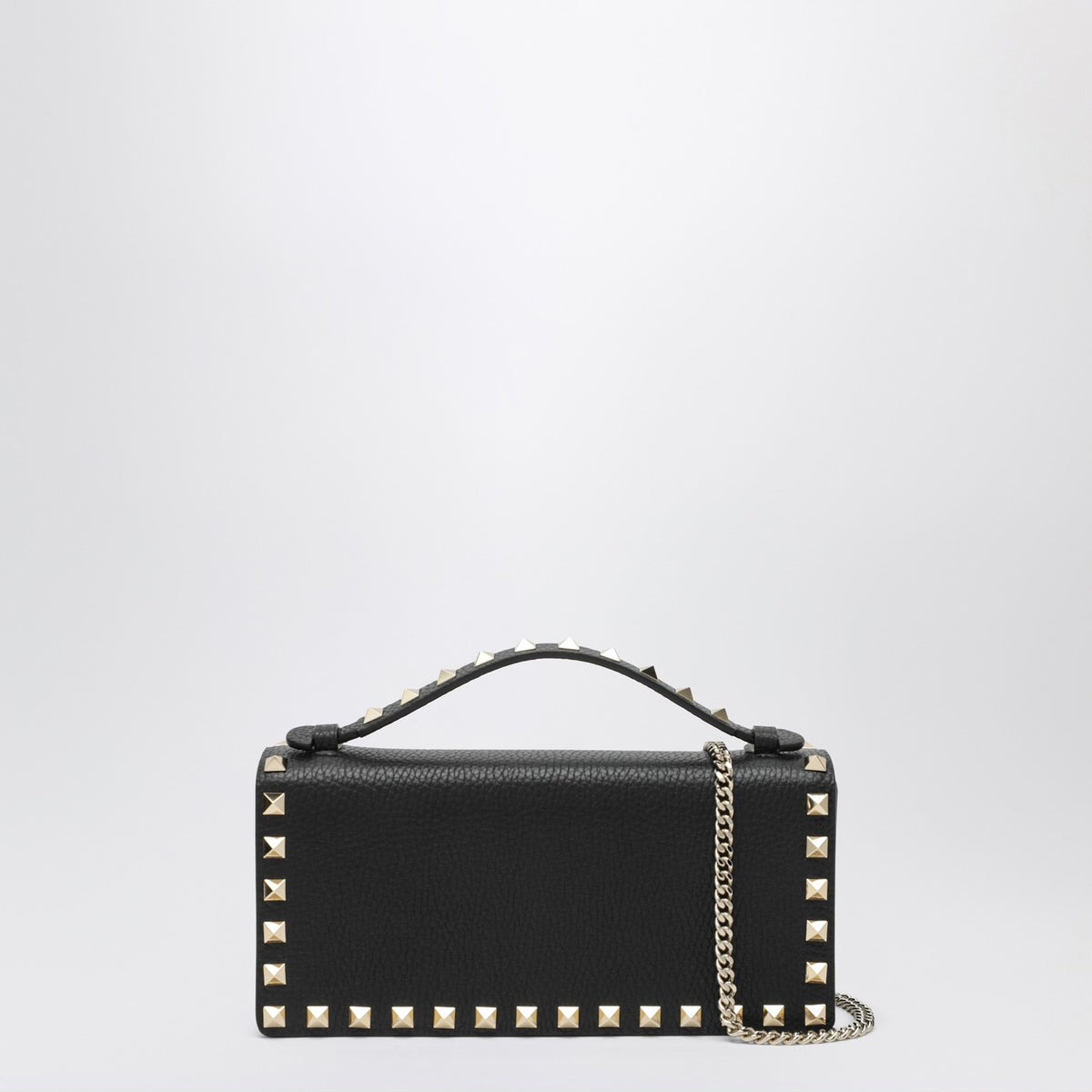 Valentino ヴァレンティノ ガラヴァーニ ロックスタッズ ウォレット ブラック ストラップ付き - Image 4
