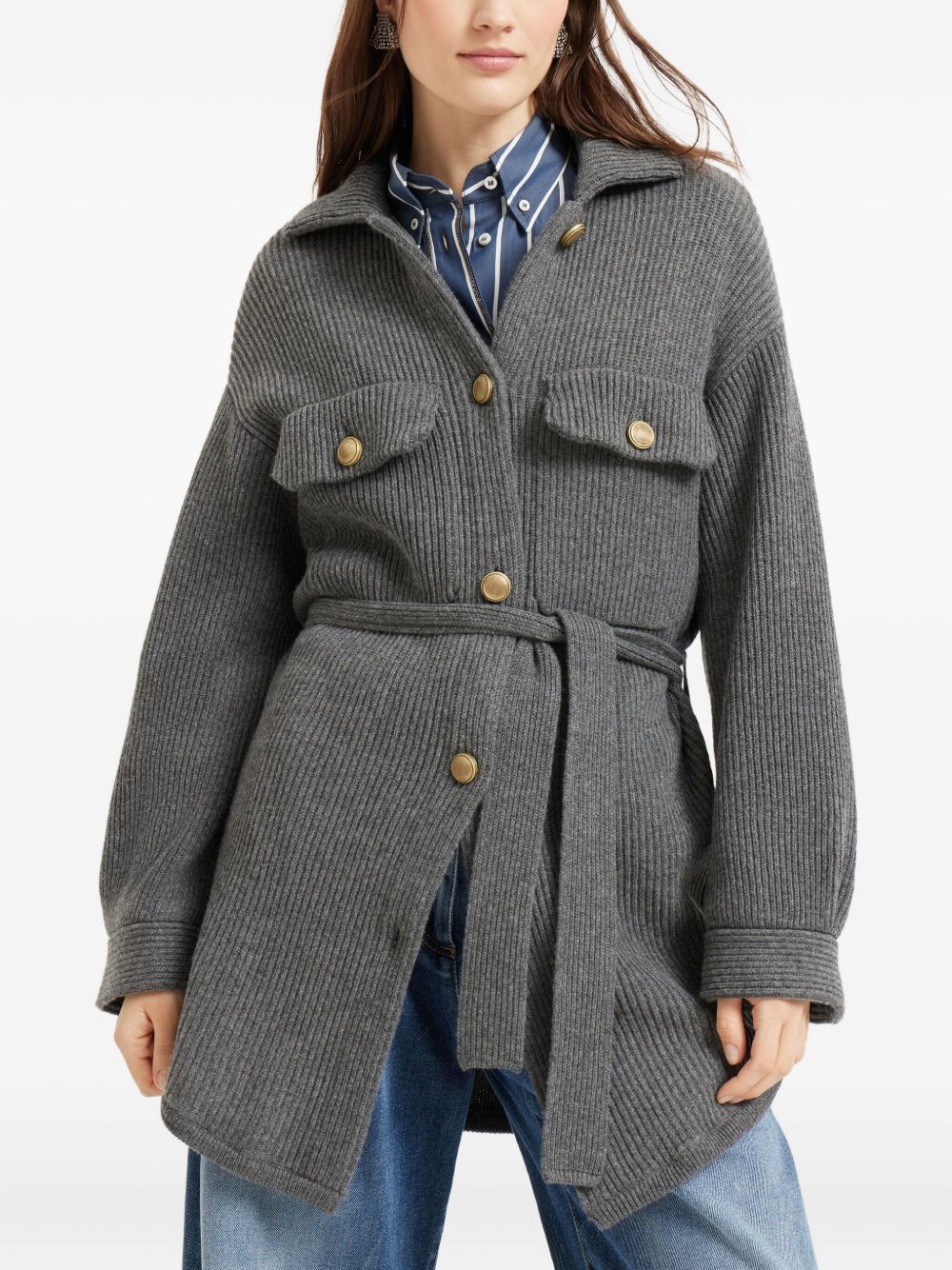 Brunello Cucinelliウールとカシミアカーディガン - Image 4
