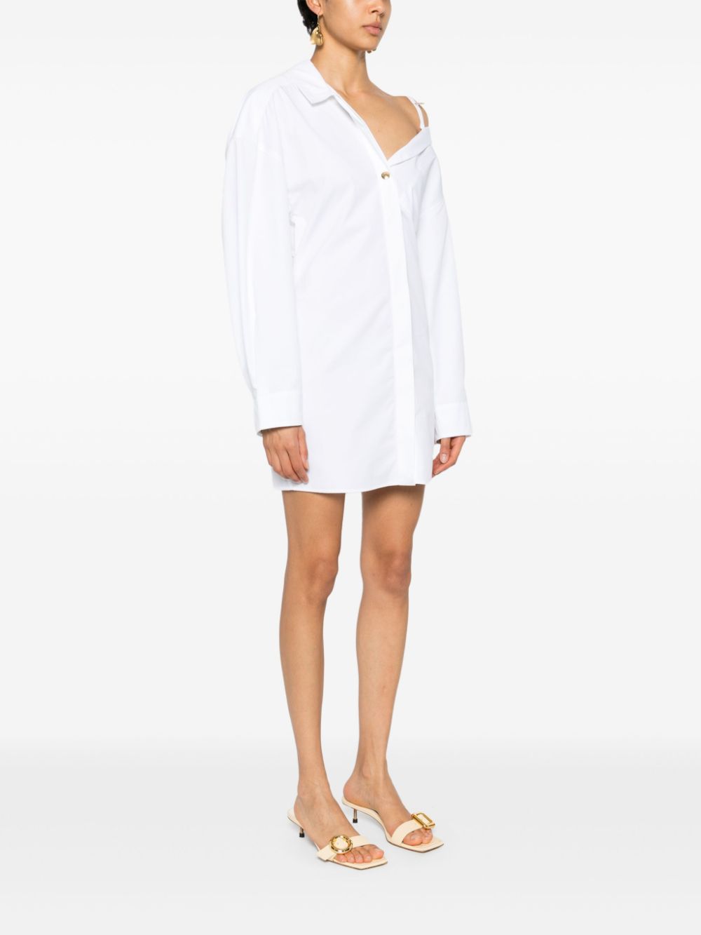 Jacquemus Jacquemus La Mini Robe Chemise Dress - Image 4