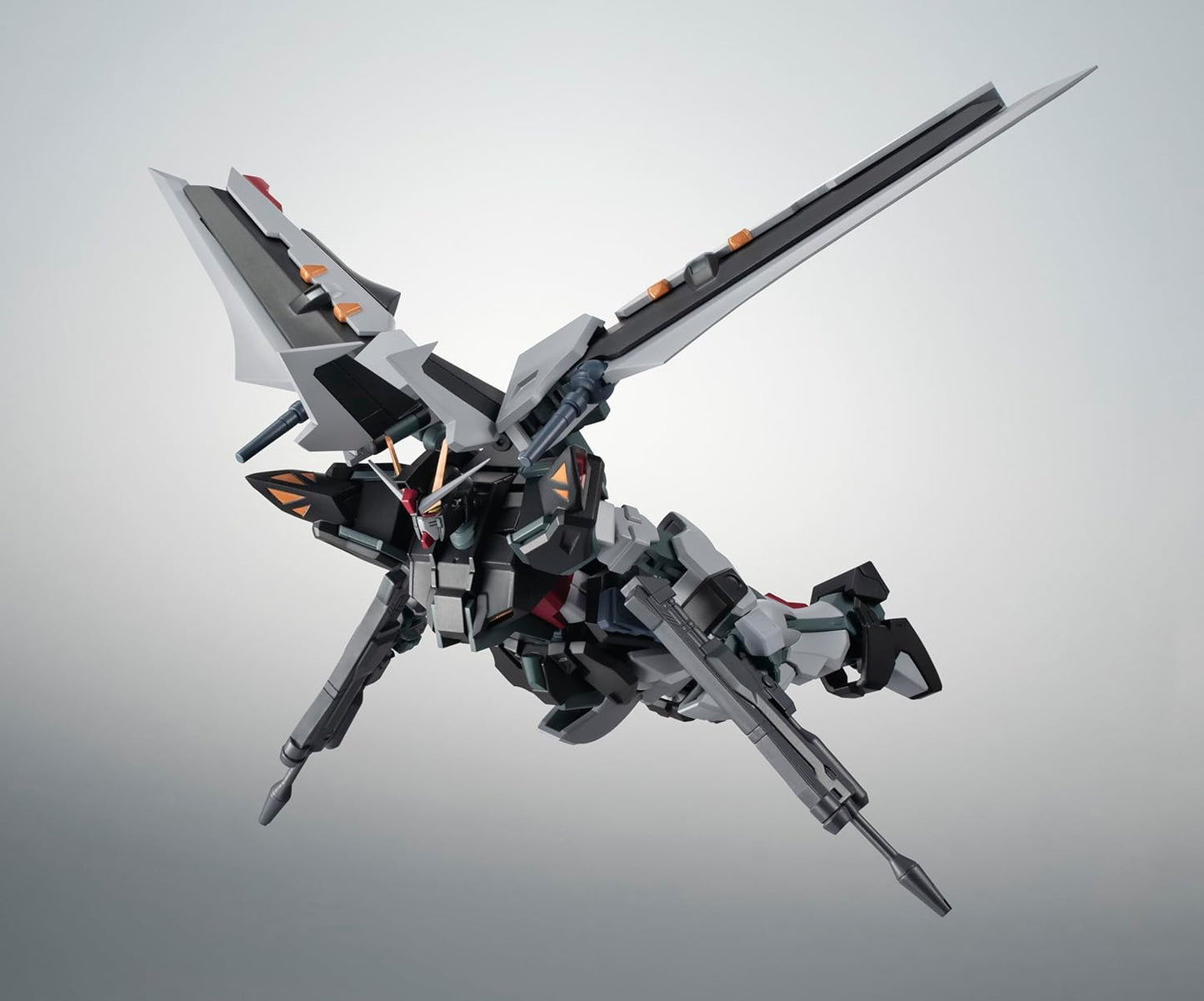 TAMASHII NATIONS ROBOT SPIRITS Mobile Suit Gundam SEED C.E.73 - STARGAZER- GAT-X105E+AQM/E-X09S Strike Noir Gundam Ver. A.N.I.M.E. Approx. 4.9 inches (125 mm) PVC & ABS Pre-Painted Action Figure