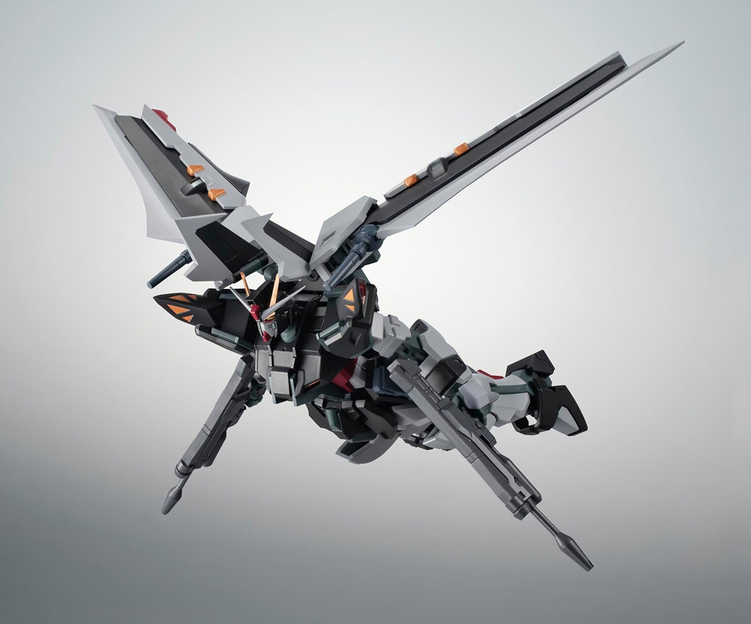 TAMASHII NATIONS ROBOT SPIRITS Mobile Suit Gundam SEED C.E.73 - STARGAZER- GAT-X105E+AQM/E-X09S Strike Noir Gundam Ver. A.N.I.M.E. Approx. 4.9 inches (125 mm) PVC & ABS Pre-Painted Action Figure