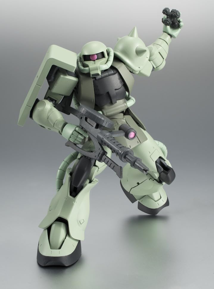 TAMASHII NATIONS Robot Spirits Mobile Suit Gundam MS-06 Mass Production Zaku Ver. A.N.I.M.E. (Resale Version), Approx. 4.9 inches (125 mm), PVC & ABS Pre-painted Action Figure