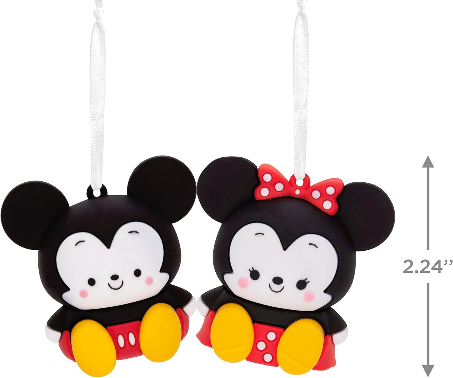 Hallmark Better Together Disney - Adornos magnéticos de Navidad de Mickey y Minnie, juego de 2