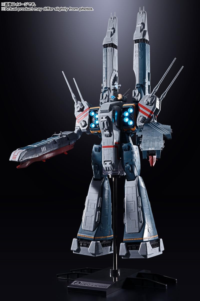 Tamashi Nations DX Chogokin Super Time Fortress Macross SDF-1 Macross, Approx. 27.6 inches (700 mm), ABS & Die-Cast Painted Action Figure
