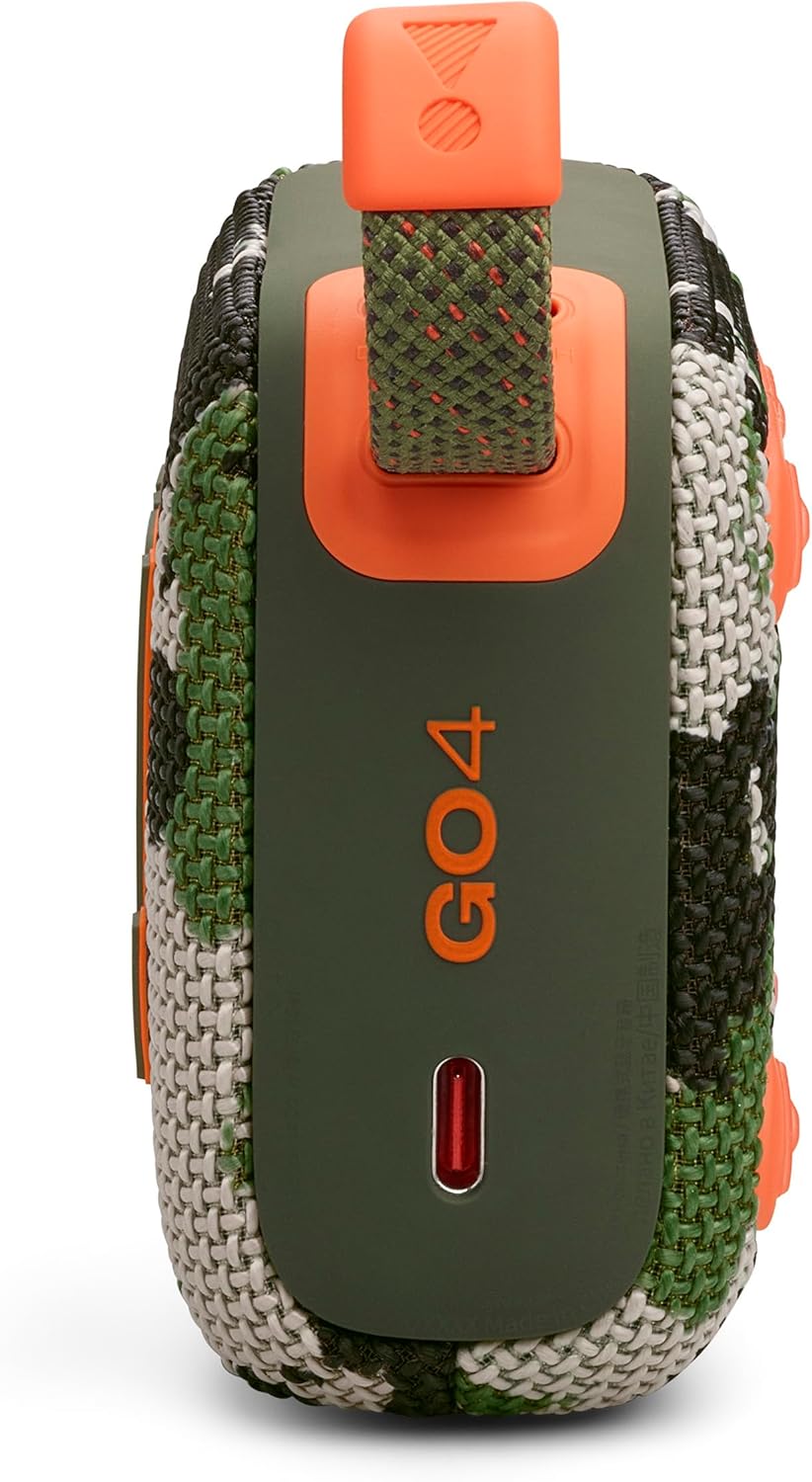 JBL GO4 Bluetooth Speaker, USB C Charging/IP67 Dustproof and Waterproof/App Compatible/Passive Radiator/Portable/Squad JBLGO4SQUAD