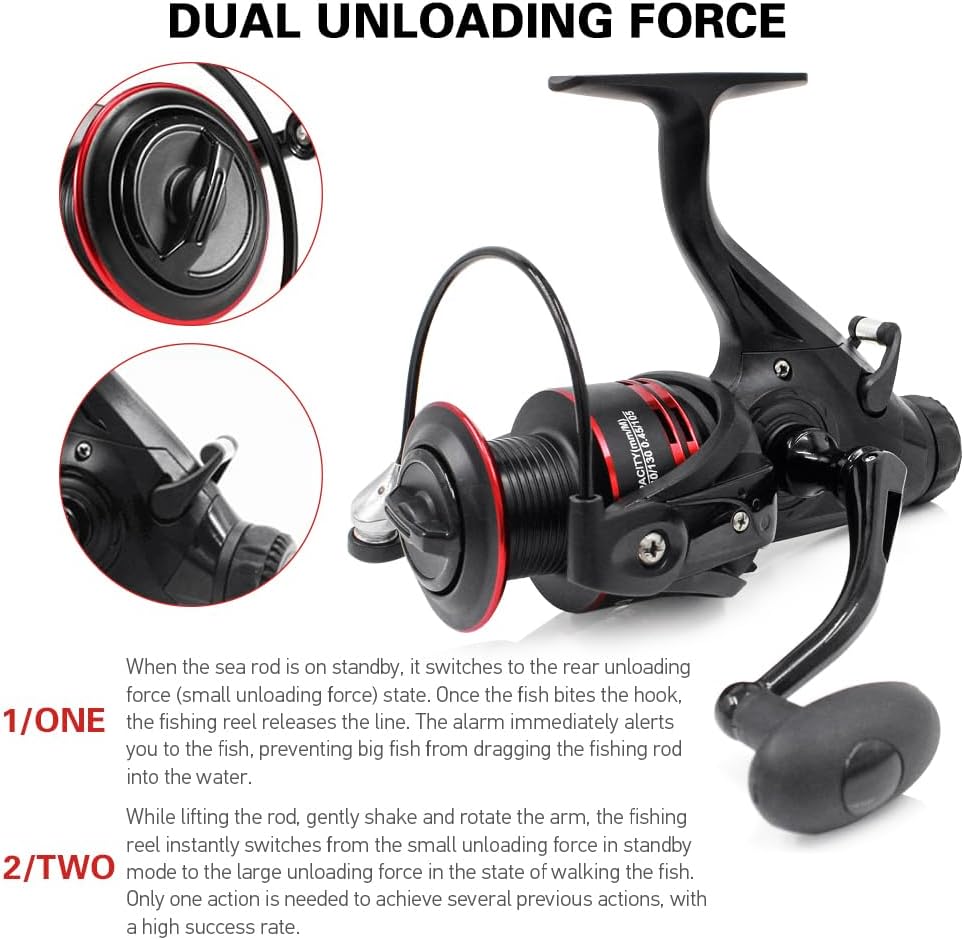 Spinning Fishing Reel 4000/5000/6000 9+1BB Nylon Metal Fast Lightweight Stream Trout Bass Double Unloading Force Fishing Wheel
