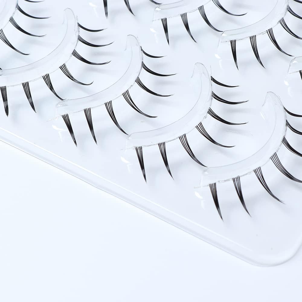 Natural False Eyelashes, Top Eyelashes, Short Eyelashes, Popular, Handmade, Actress Eyelashes, Cosplay Makeup Mine Type, 5 Pairs (M9-01)