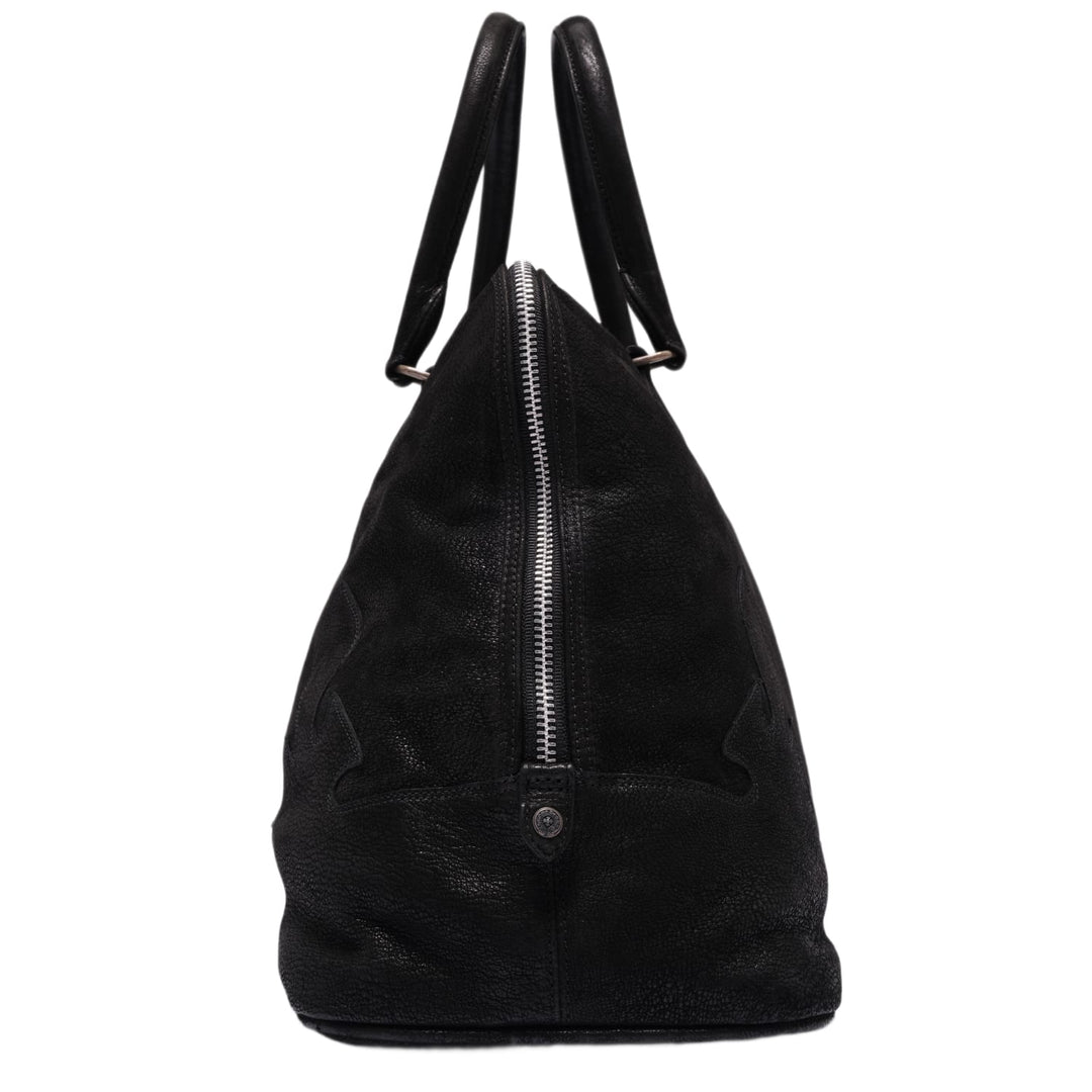 CHROME HEARTS 'XL DAGGER' BLACK NUBUCK BOWLING BAG