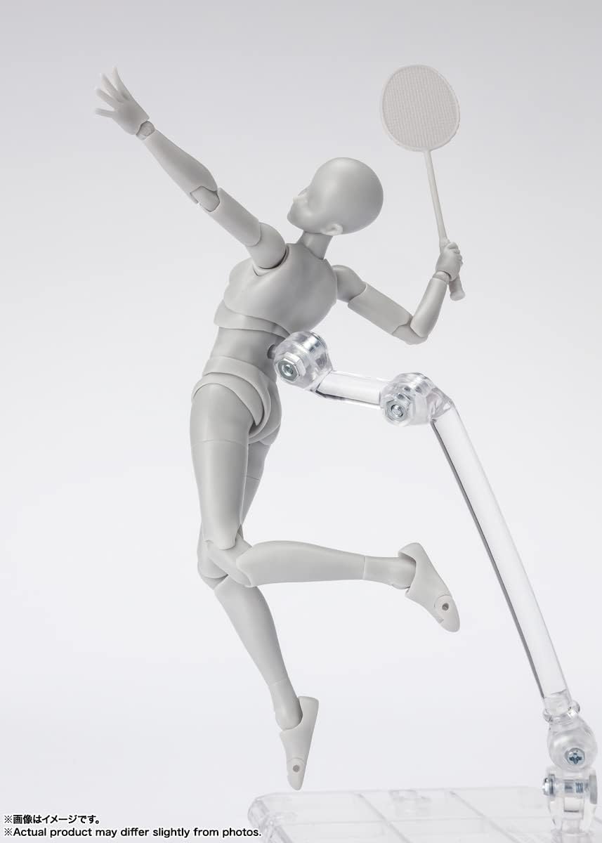TAMASHII NATIONS S.H. Figuarts Body-chan -Sport-Edition DX Set (Gray Color Ver.) Approx. 5.3 inches (135 mm), PVC & ABS, Pre-painted Action Figure