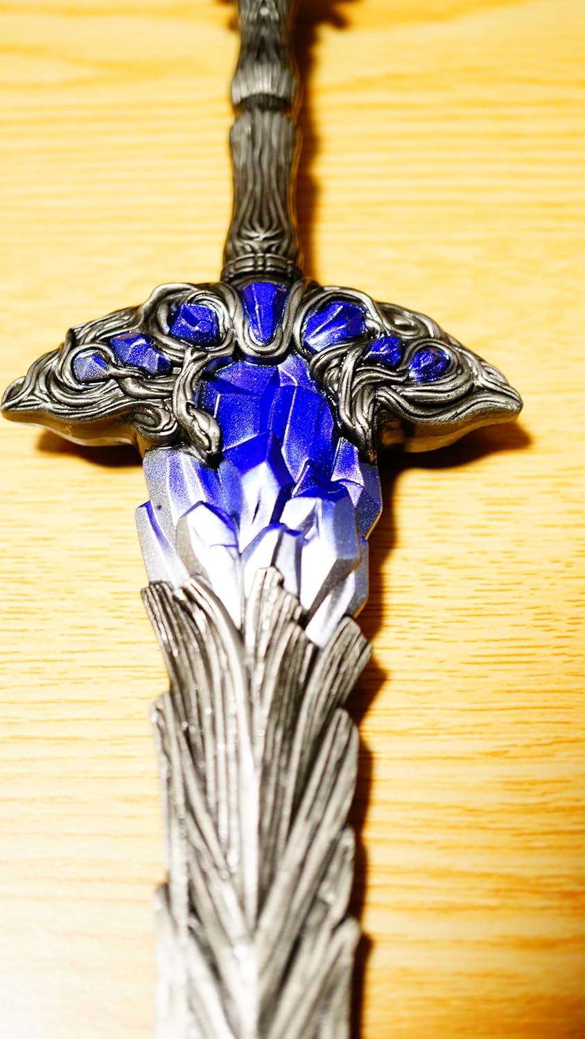 11.8 inches (30 cm) Lazuli Glittering Sword Elden Ring Night Train Mini Weapon Sword Accessory Keychain Figurine Doll Display Decoration Anime Game Alloy Toy Metal Miniature Legendary Fashionable