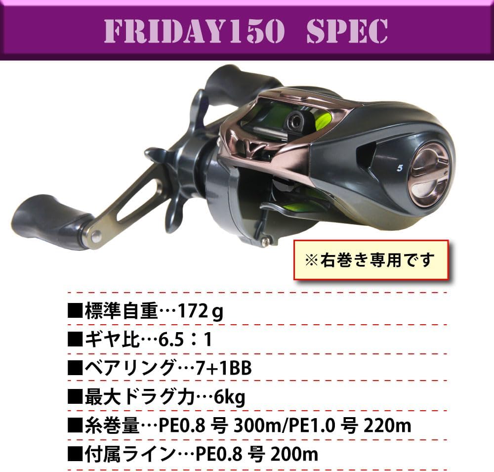 Ori-781947 Friday 150 Bait Reel with PE Line (PE0.8 No. 200 m) Roll