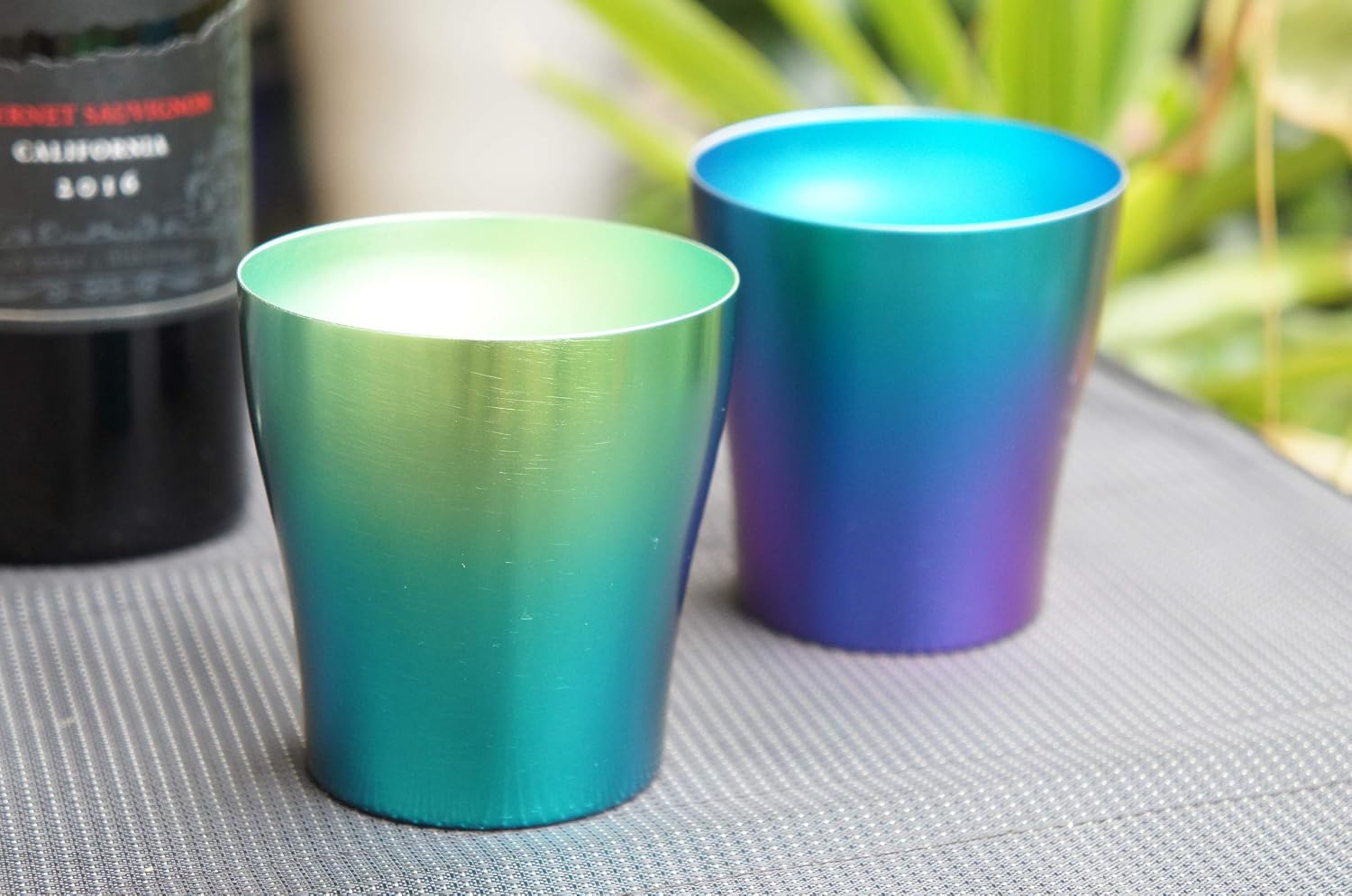 HORIE T15SR250G13G18 Titanium Double Tumbler, Limited Model, New Green & Blue, Set of 2 Colors, For Weddings, Celebrations, Thank You, Gift, Made in Japan, Cold / Heat Retention