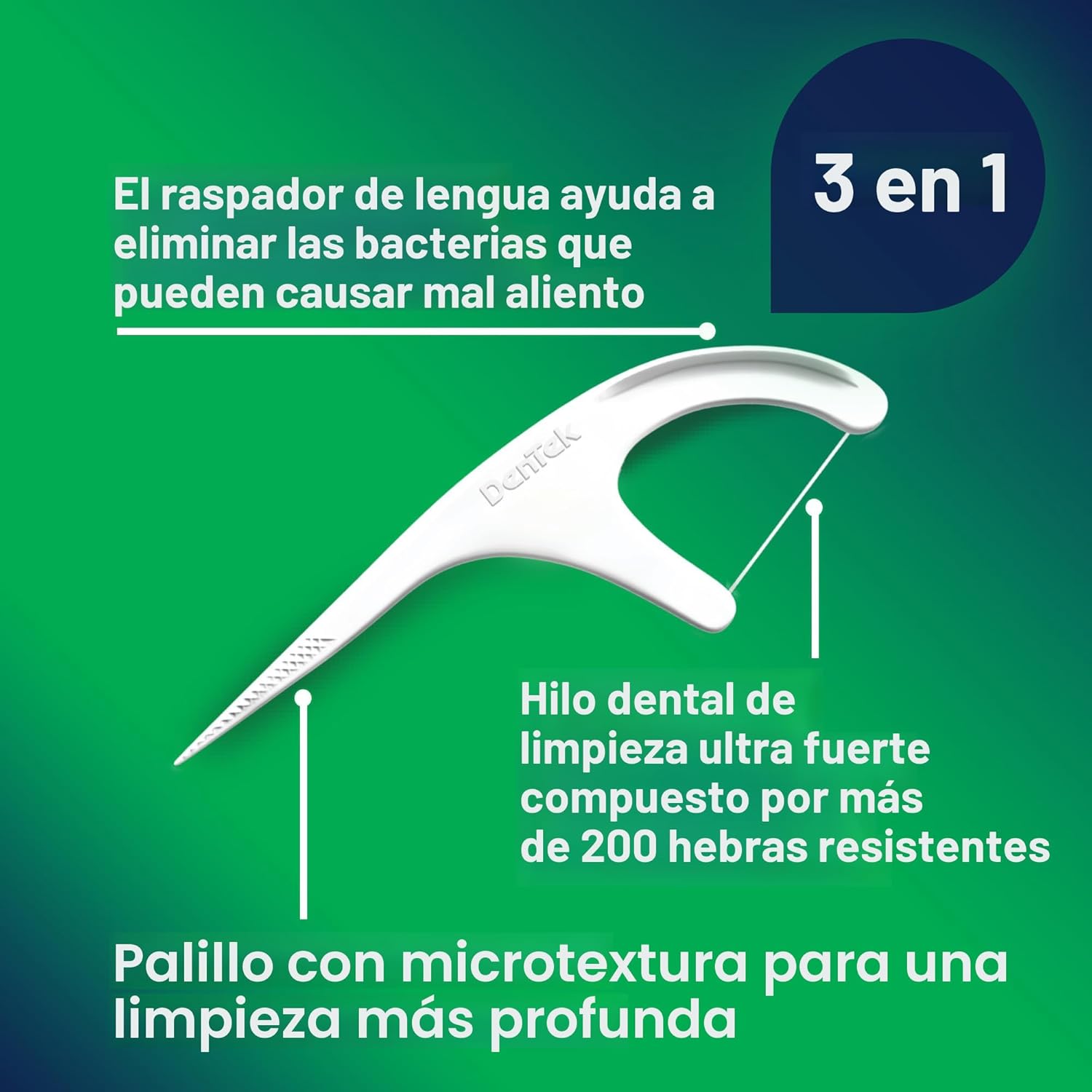 DenTek - Selecciones de hilo dental de limpieza avanzada Triple Clean, sin roturas y sin deshilachado, 150 unidades (el empaque puede variar)