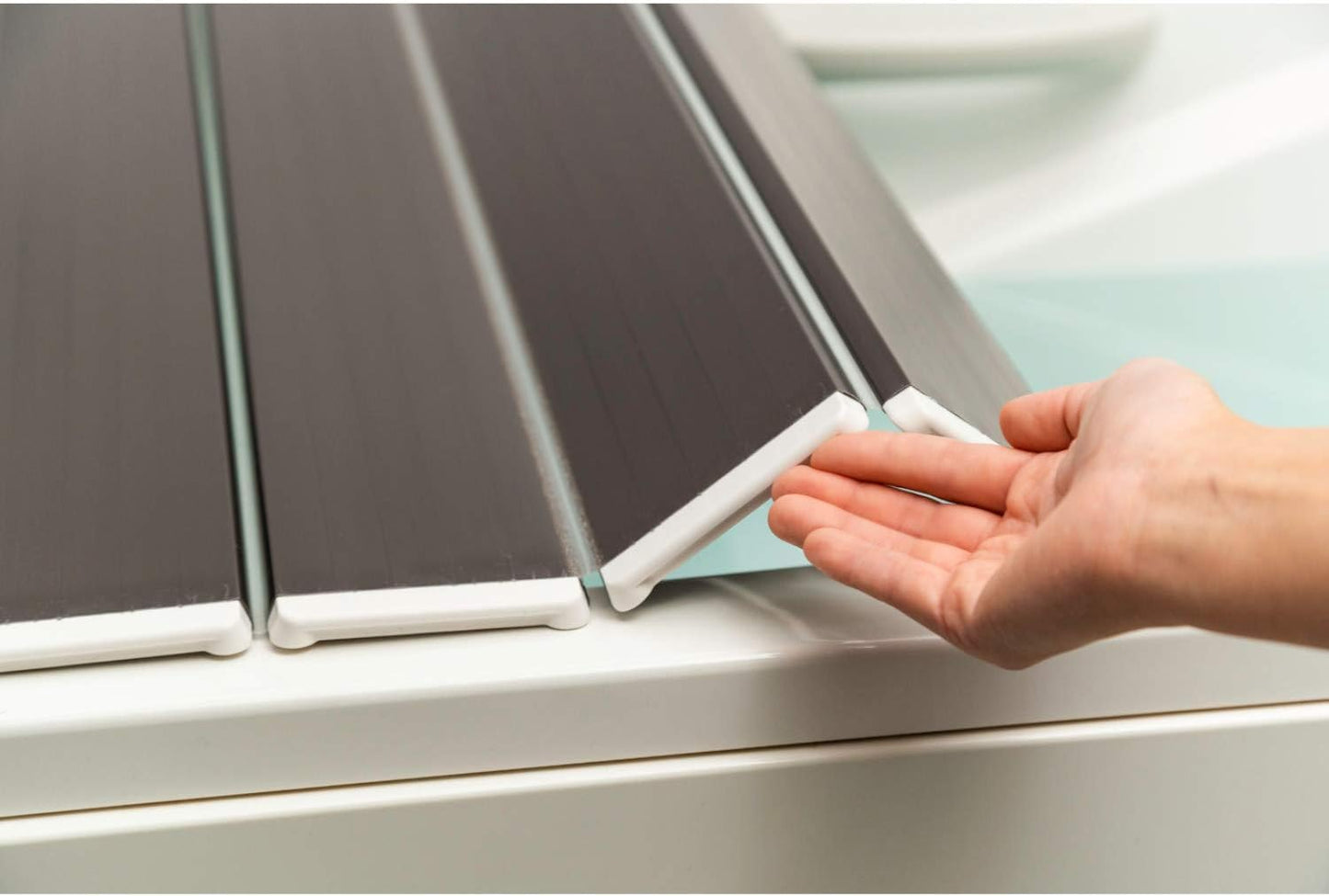 Topre L14 Folding Bath Lid, Antibacterial, Ag+ Composite, Made in Japan, 29.5 x 54.7 inches (75 x 139 cm), Brown