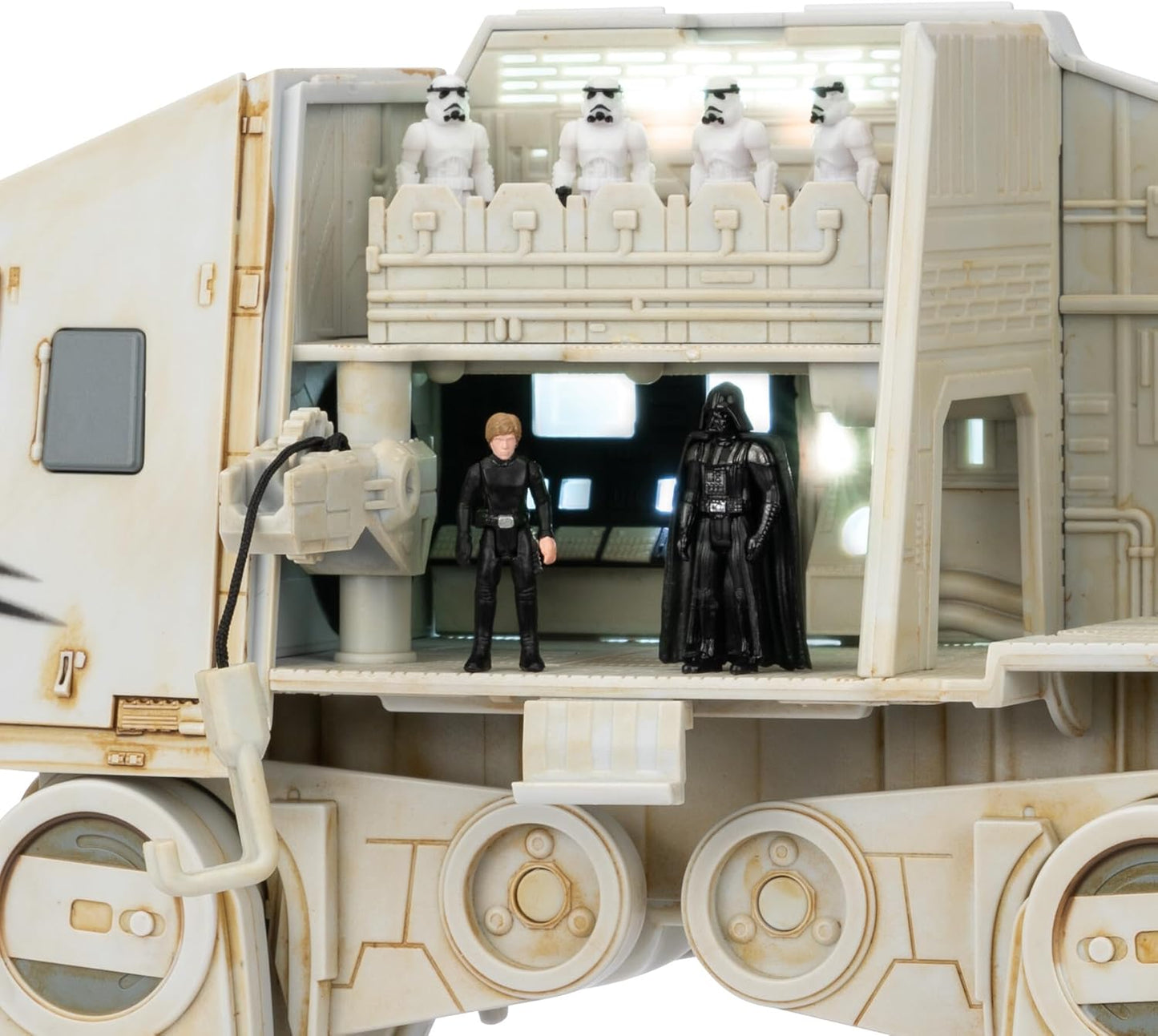 Star Wars Micro Galaxy Squadron at-at Walker (Endor) Exclusivo de - Vehículo de 10 pulgadas con luces, sonidos, zonas de acción y accesorios (Juguetes para niños a partir de 8 años)
