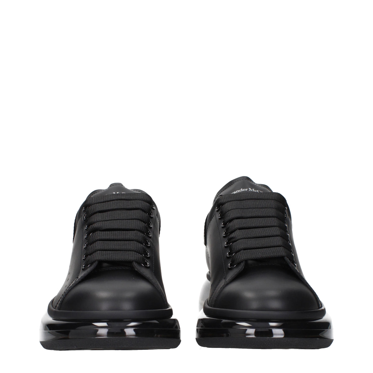 Alexander アレキサンダー・マックイーン メンズs オーバーサイズ レザー スニーカー ブラック/ブラック - Image 4