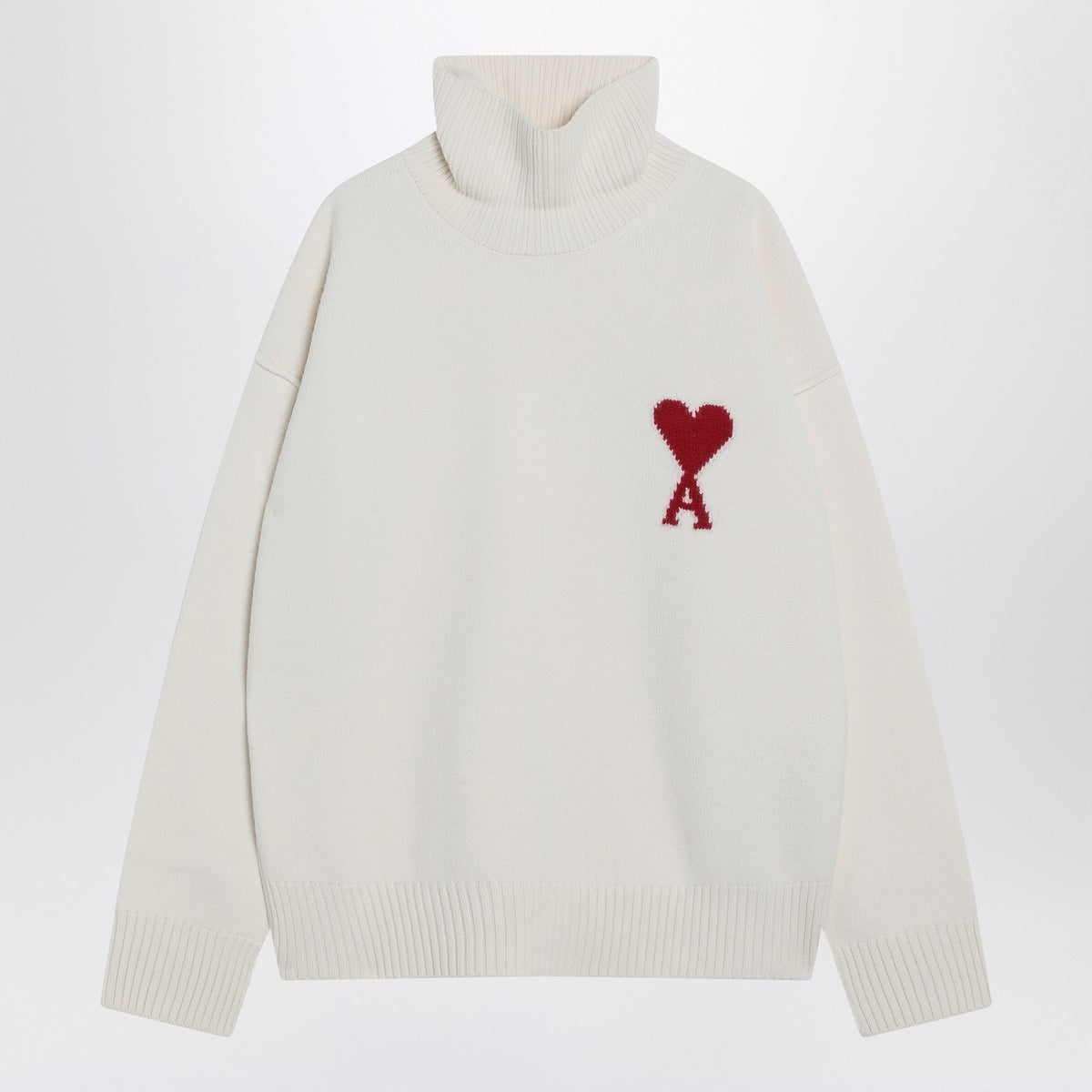 Ami Ami Paris TurtleneckセーターAmi De Coeur White - Image 4