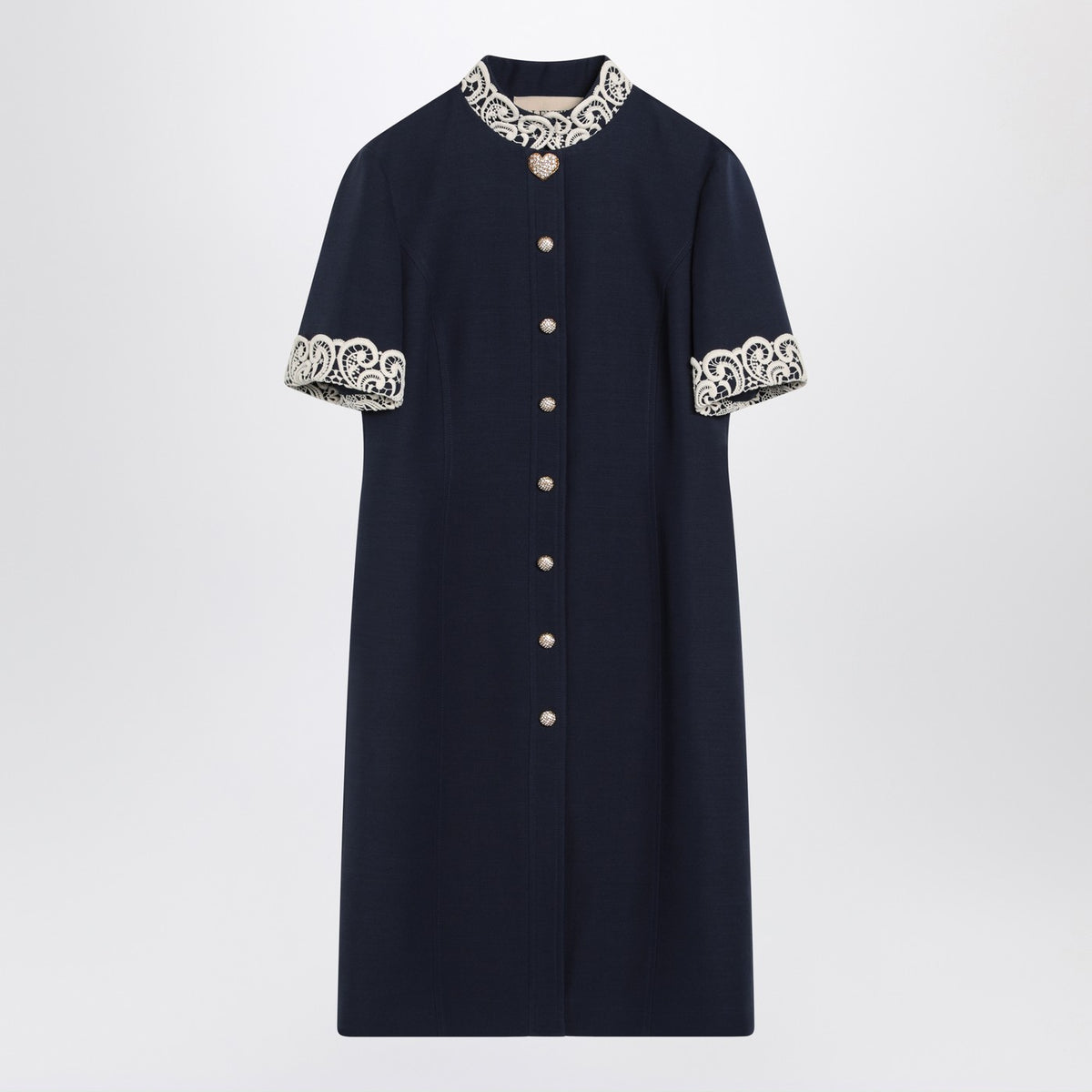 Valentino マクラメトリム付きバレンティーノインディゴブルードレス - Image 4