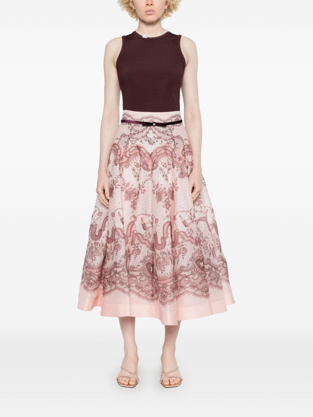 Zimmermann Zimmermann Crush Silk Blend Skirt - Image 4