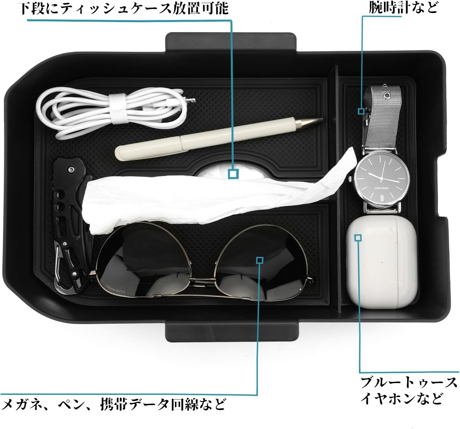 ruiya 2024 Toyota Rankle 250 Exclusive Console Tray, Console Box, Console Tray, Storage Box, Land Cruiser 250, Rankle 250, Accessories, Storage Parts, Center Console, Tissue Case, Car Storage,