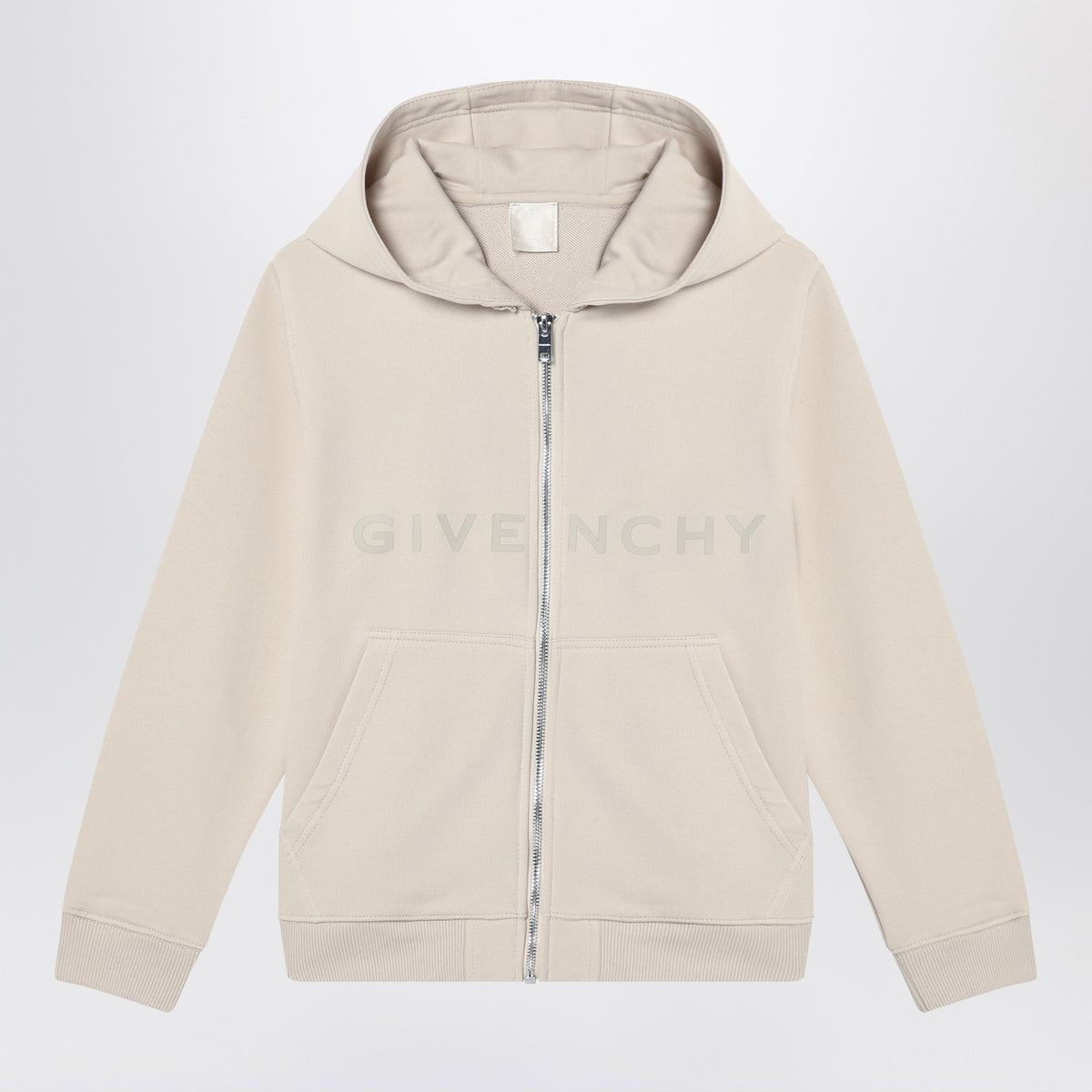 Givenchy Givenchy Cream Colored Zip Up Sweatshirt With Logo - Image 4