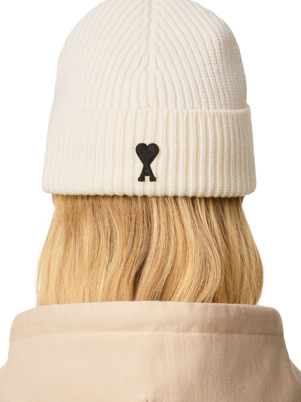 Ami Paris Ami De Coeur Wool Beanie - Image 4