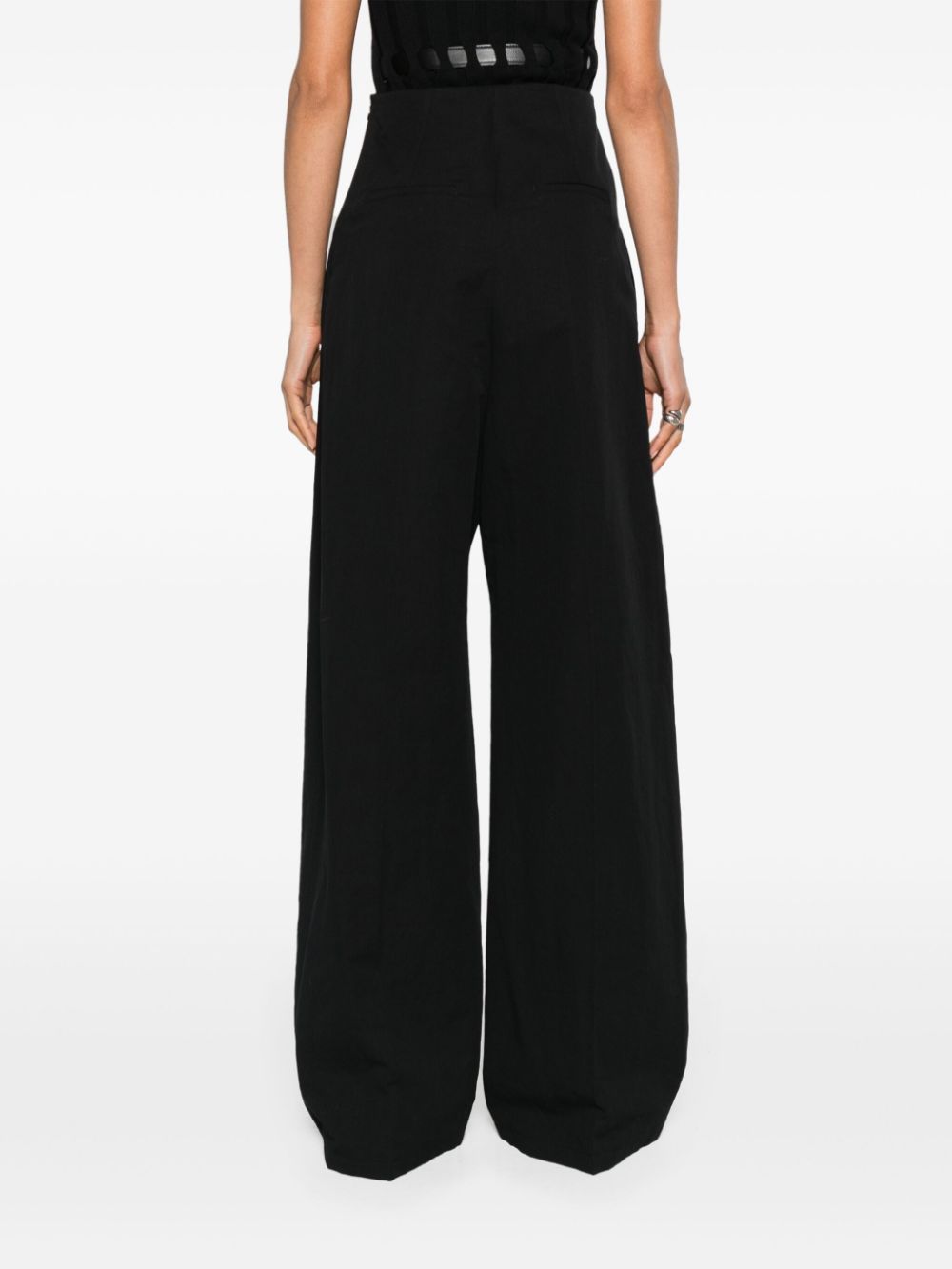 Sportmax SportMaxファッションリネンと綿のブレンドズボン - Image 4