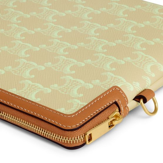 CELINE Small pouch with strap cuir Triomphe in toile Triomphe et veau - Image 4