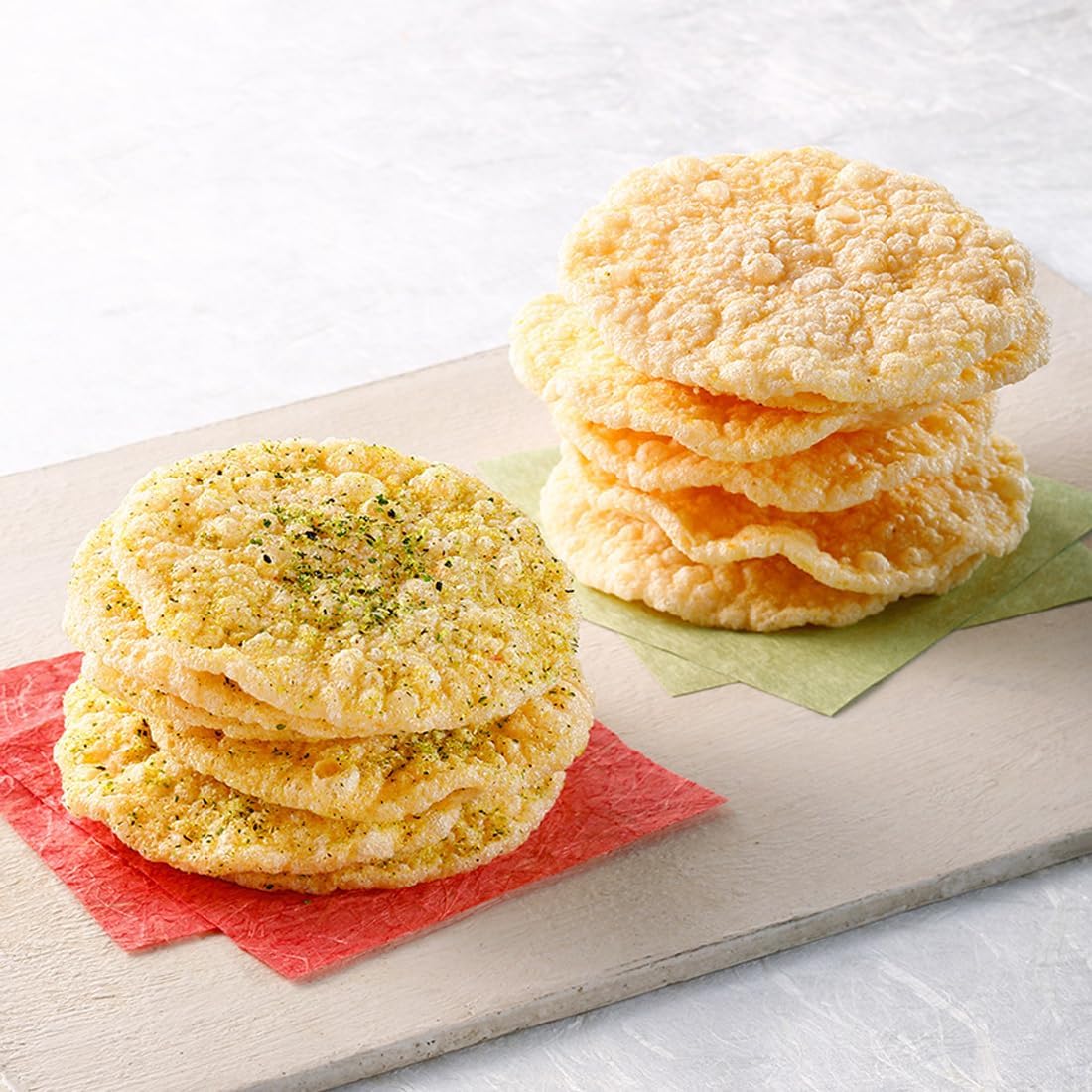 [天ぷらせんべい] 和菓子 ギフト 東京土産 手土産 個包装 プレゼント お返し 内祝い 退職 おしゃれ 大人 (天ぷら二種詰合せ(れもん塩) 16枚入)