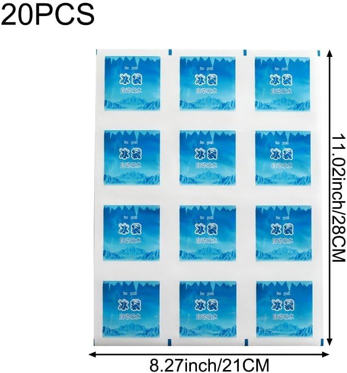 Reusable Gel Ice Bags Automatic Water Absorption Cold Wet Cloth Pain Relief Food Freshness