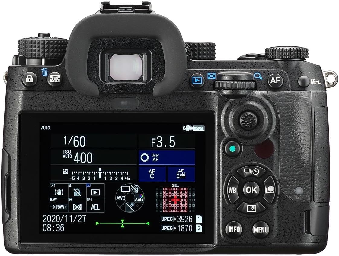 Pentax K-3 Mark III APS-C-Format DSLR Camera Body Black with Pentax D-BG8 Battery Grip, Black