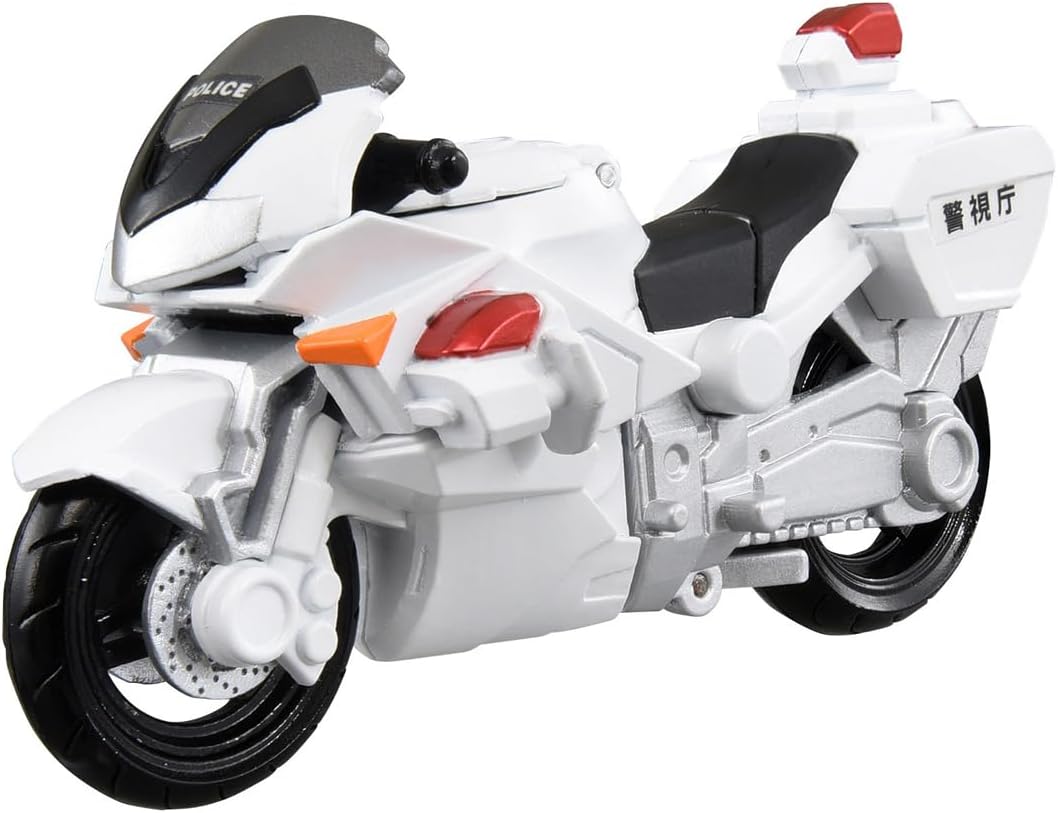 Takara Tomy Tomica Jobleiber TJBDX United Police Braver Combination Set Patrol Car & Motorcycle, Mini Car Toy, Ages 3 and Up