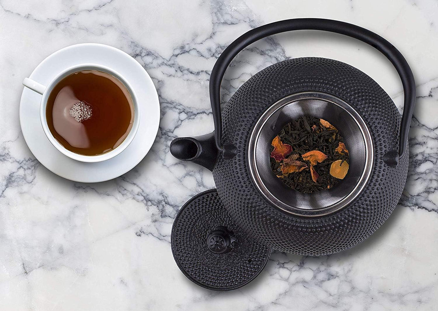 Iron Kettle Teapot Iron Supplement No Enamel Direct Fire Use IH Compatible Traditional Craft Hail 0.8L