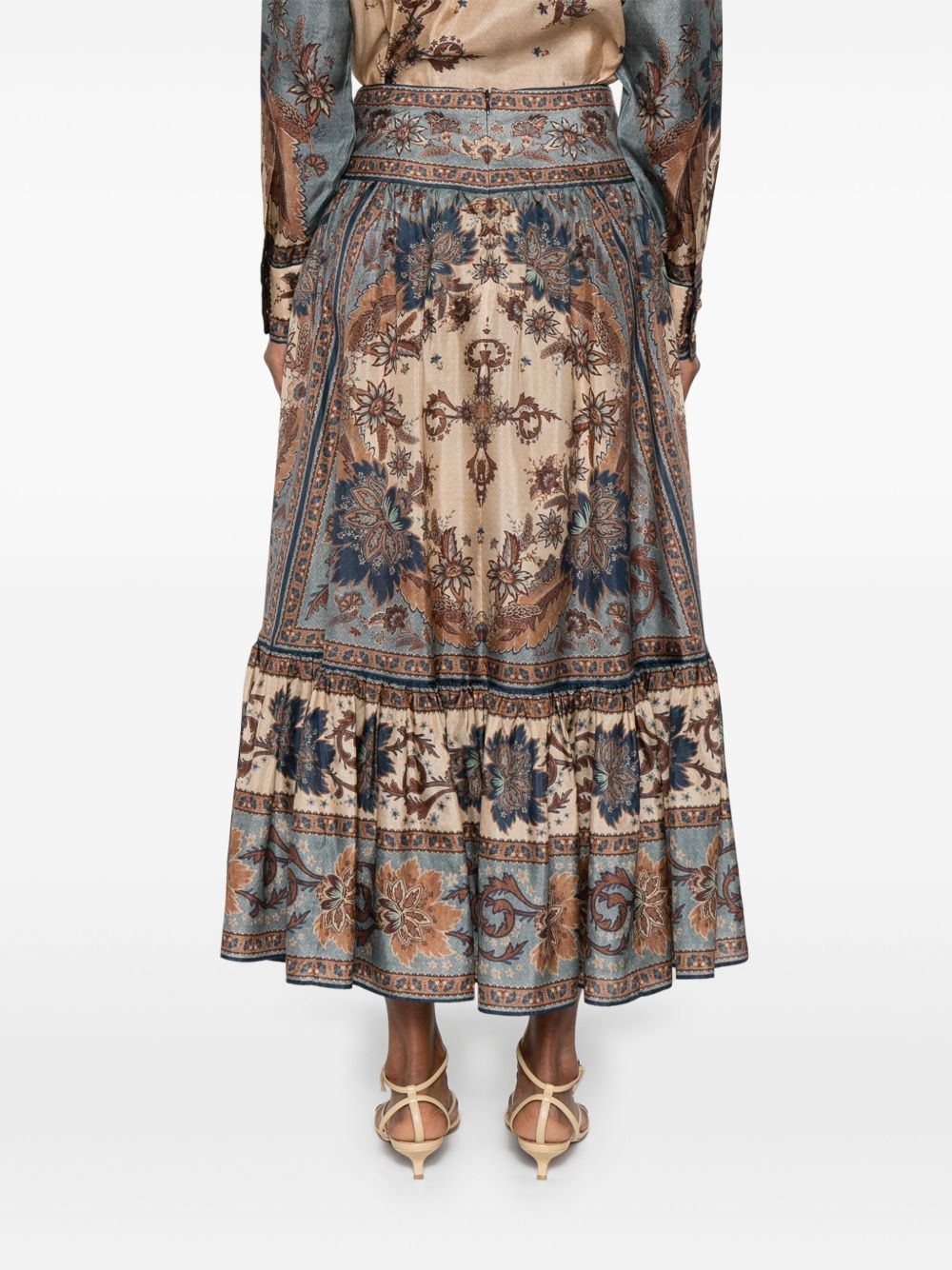 Zimmermann Zimmermann Ascension Silk Midi Skirt - Image 4