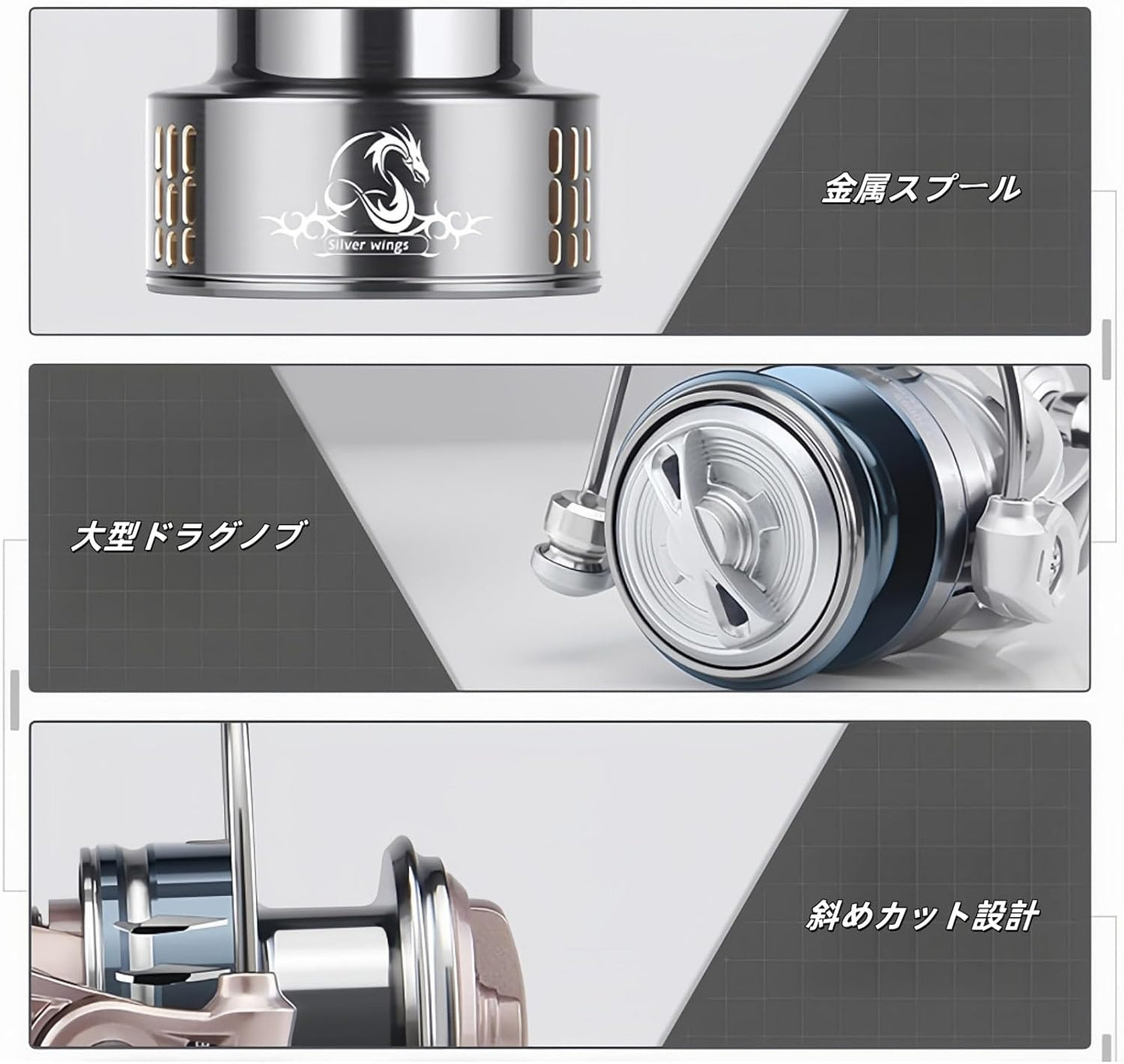 Spinning Reel #2500 #3000 Super Light Smooth 5.2:1 Gear Ratio Fishing Reel Max Drag for Freshwater and Saltwater