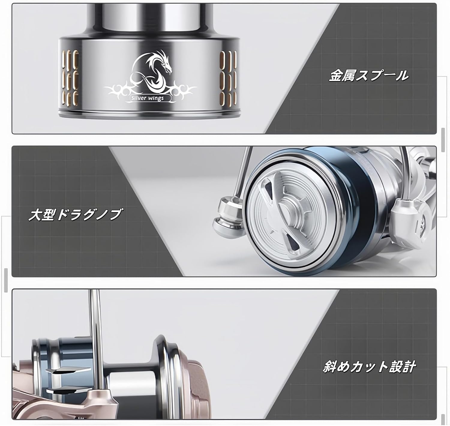 Spinning Reel #2500 #3000 Super Light Smooth 5.2:1 Gear Ratio Fishing Reel Max Drag for Freshwater and Saltwater