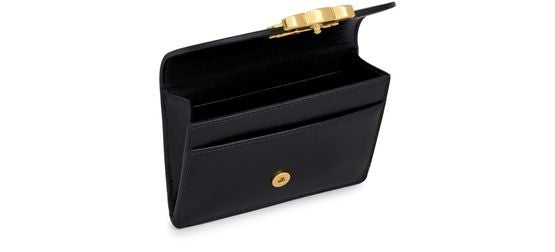 CELINE Card holder with flap Triomphe in shiny calfskin - Image 4