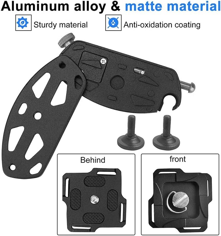 yuchurey Camera Holster Quick Release Camera Holder Shoulder Holster 1/4 Screw Camera Backpack Mountaineering Travel Backpack Clip Capture Type Easy Take Off Camera Screw Carabiner Belt Clip for Canon