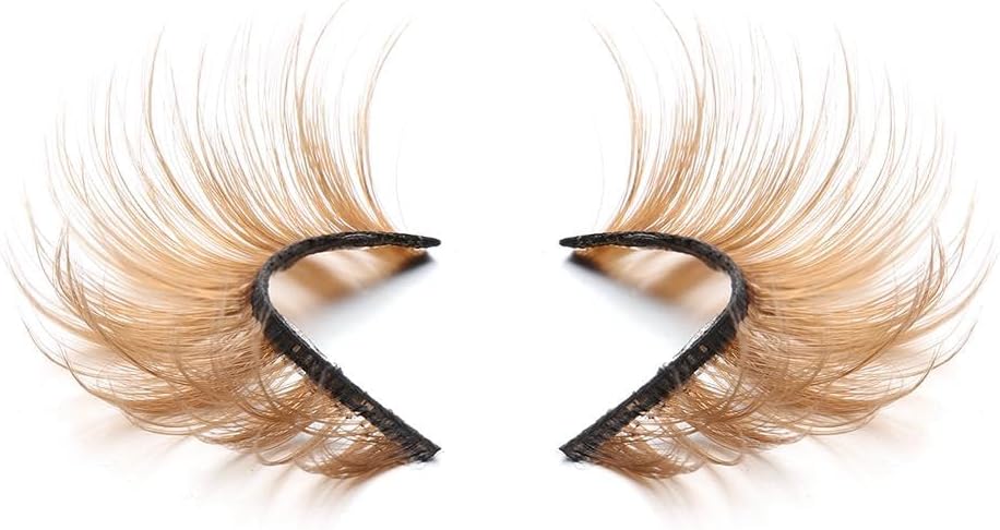 10 Pairs False Eyelashes Brown Natural False Eyelashes Fluffy Cat Eye Mink Eyelashes Volume Long Fluffy False Eyelashes