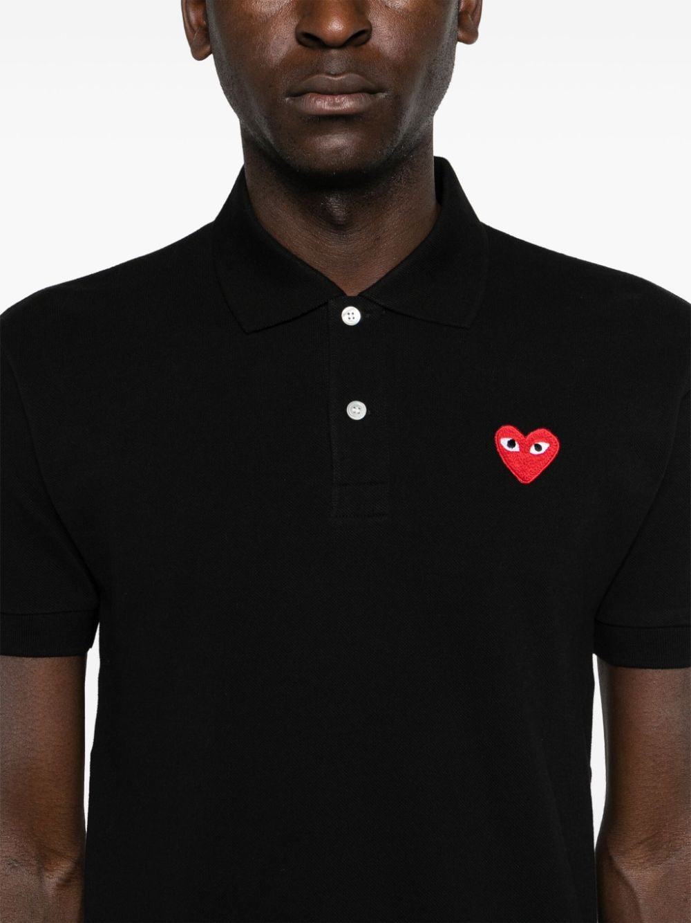 Comme Comme Des Garcons Red Heart Cotton PLOシャツ - Image 4